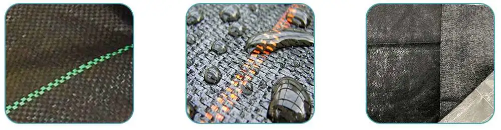 95GSM 2X50m Woven Fabric Geotextile Weed Control Ground Cover with UV